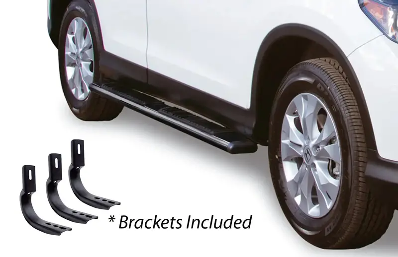 Go Rhino 685413367B Oe-Style Low-Profile Side Steps With Mounting Kit — Black Powder-Coated 1