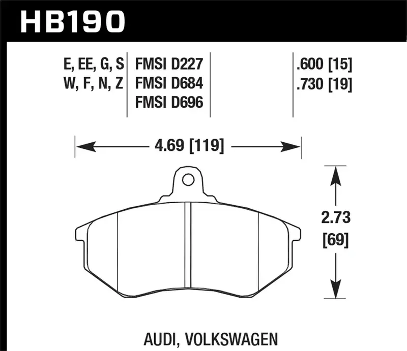 Hawk Performance Blue 9012 Brake Pads – High-Performance Ceramic Disc Pads (0.730" Thickness) 1