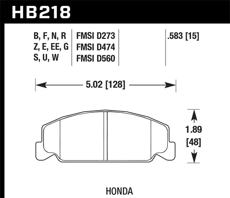 Hawk Performance Dtc-60 Race Disc Brake Pads – 0.583-Inch Thickness 1