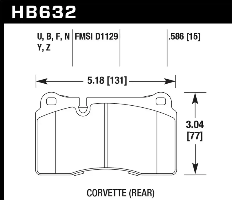 Hawk Performance Dtc-70 Race-Grade Disc Brake Pads – 0.586" Thickness, Hb632U Series 1