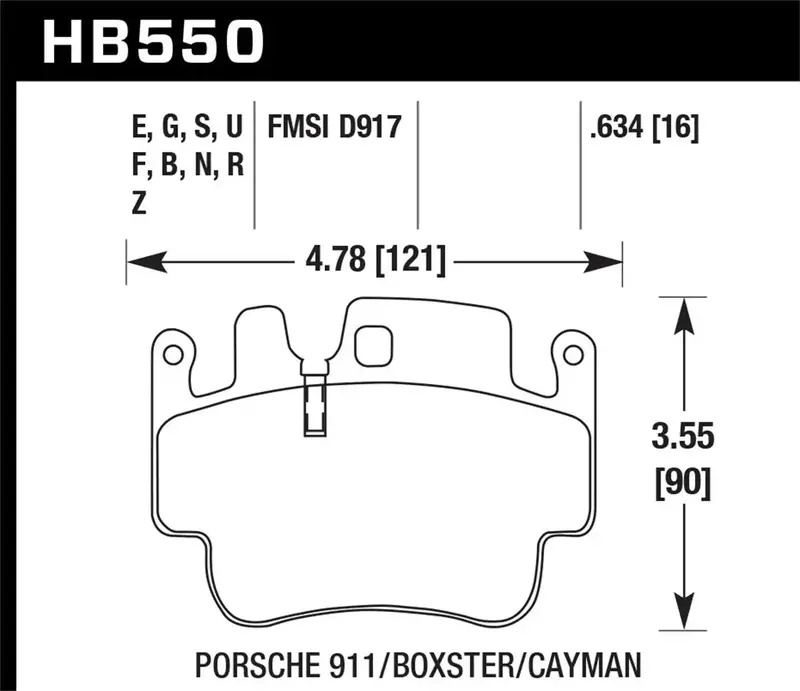 Hawk Performance Hps High-Performance Street Brake Pads – 0.634" Thickness 1