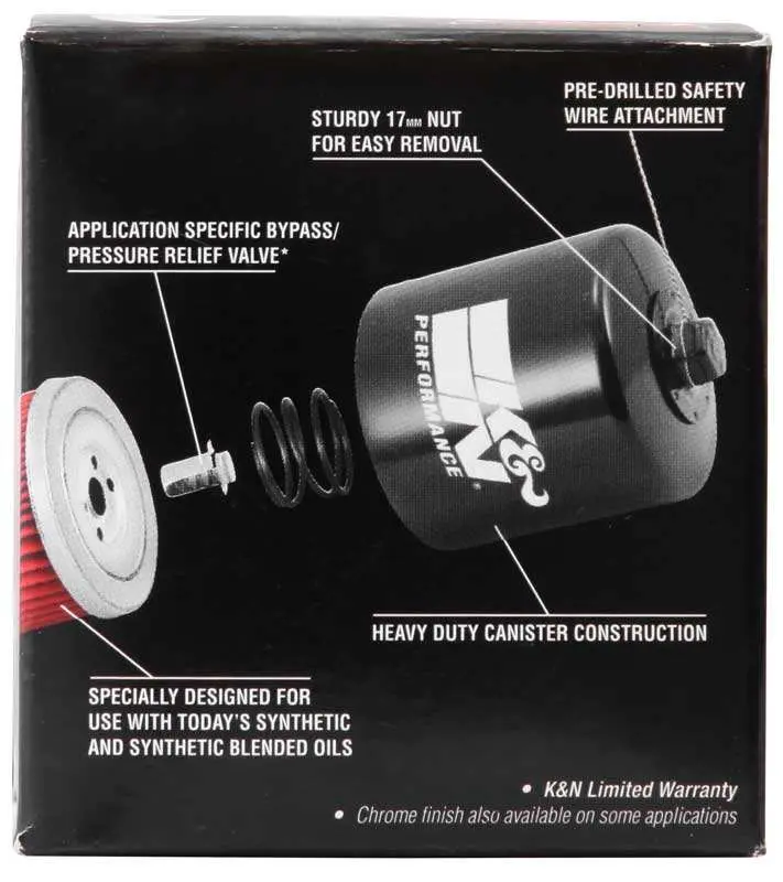 K&N High-Performance Oil Filter – Reusable, Washable, Enhanced Filtration (Model Kn-204) 1