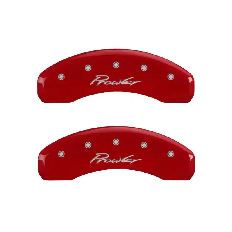 Mgp Engraved 4-Piston Caliper Covers – Prowler Red Finish With Silver Accents 1