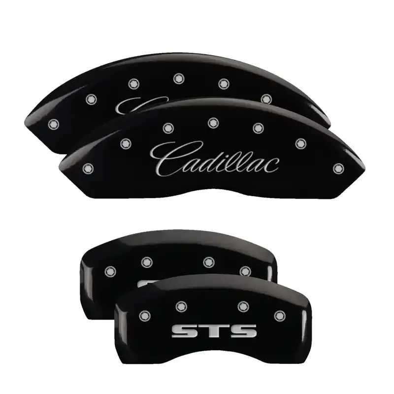 Mgp Engraved Brake Caliper Covers – Front & Rear, Matte Black Finish With Silver Accent (4-Piece Set) 1
