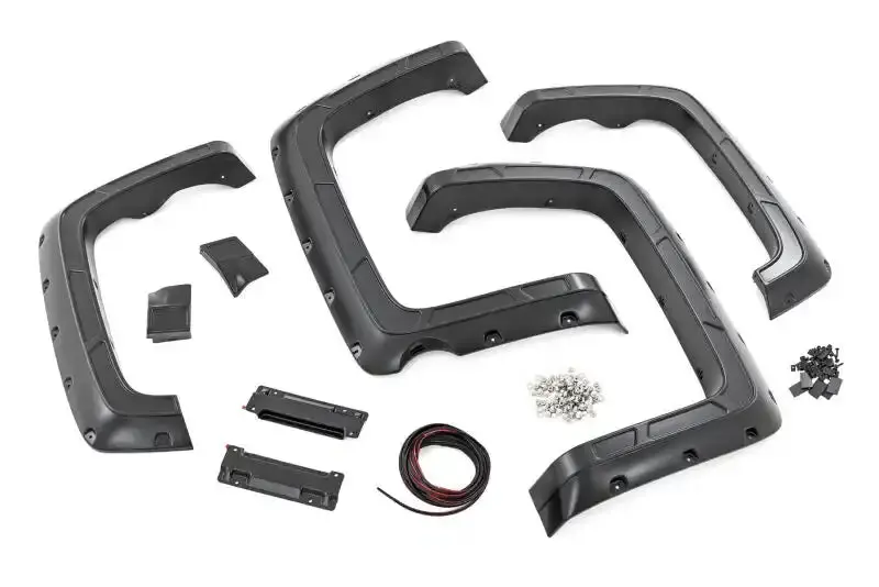 Rough Country Defender Pocket Fender Flares – Summit White, 5.8 Ft Bed 1